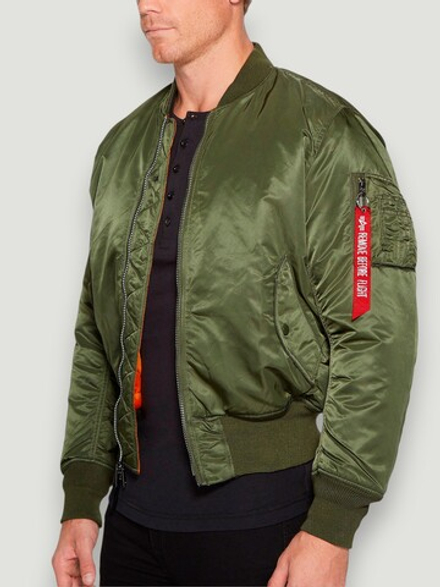 Куртка Бомбер - MA-1 Flight Jacket (олива - s.green)