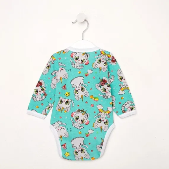 Боди детское, цвет мята, рост 62 см