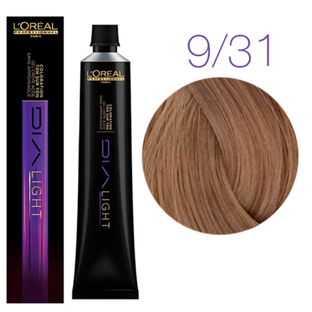 L'Oreal Professionnel Dia Light 9.31 Очень светлый блондин золотисто-пепельный 50мл