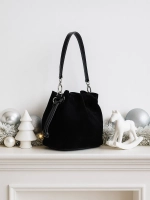 Сумка через плечо маленькая натуральная замша