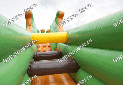 Коммерческий надувной батут "Тоннель паровозик-зоопарк"