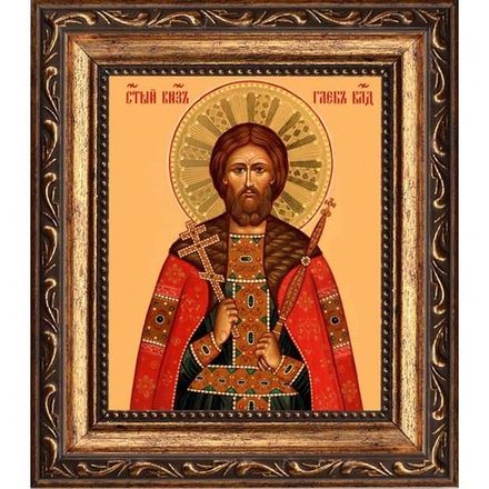 Глеб Владимирский Благоверный князь. Икона на холсте.