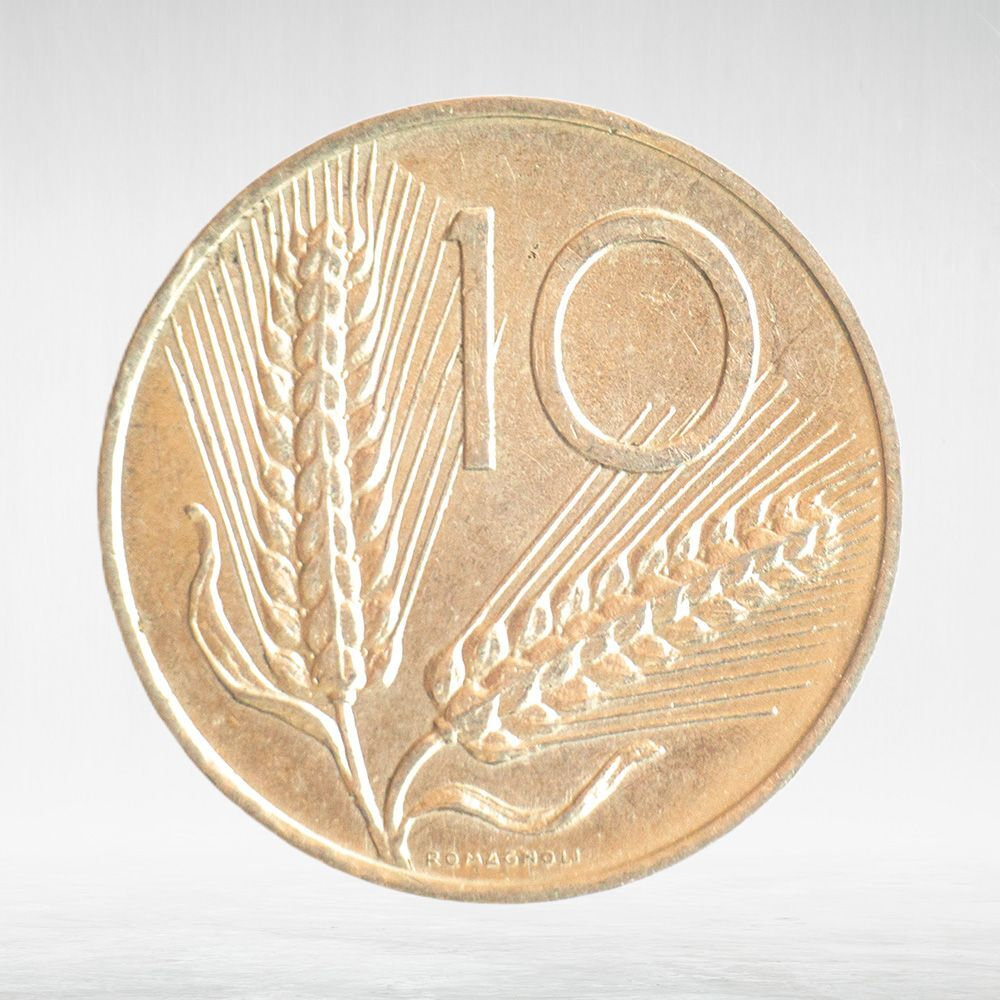 Italy 10 Lire 1972 R, VF