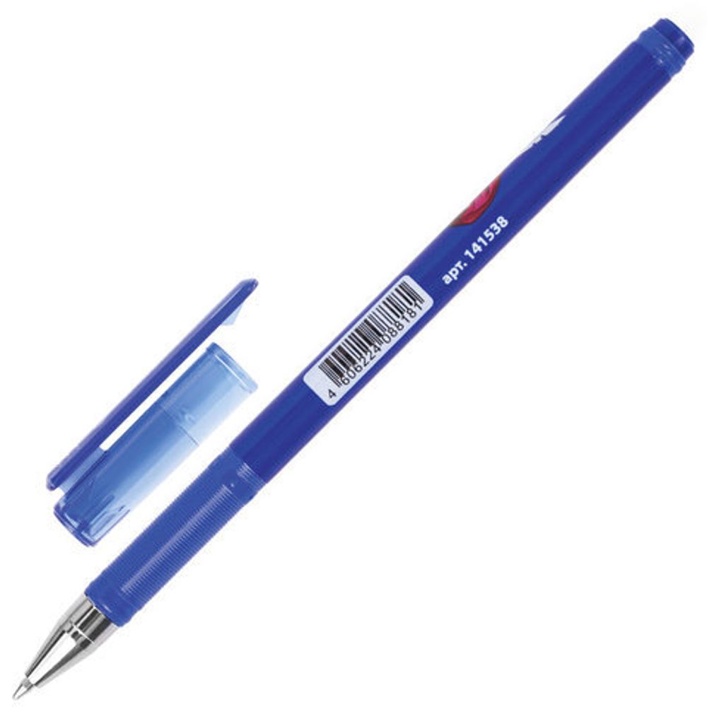 Ручка шариковая BRAUBERG "Корсары", СИНЯЯ, корпус с печатью, узел 0,7 мм, линия письма 0,35 мм, 141538