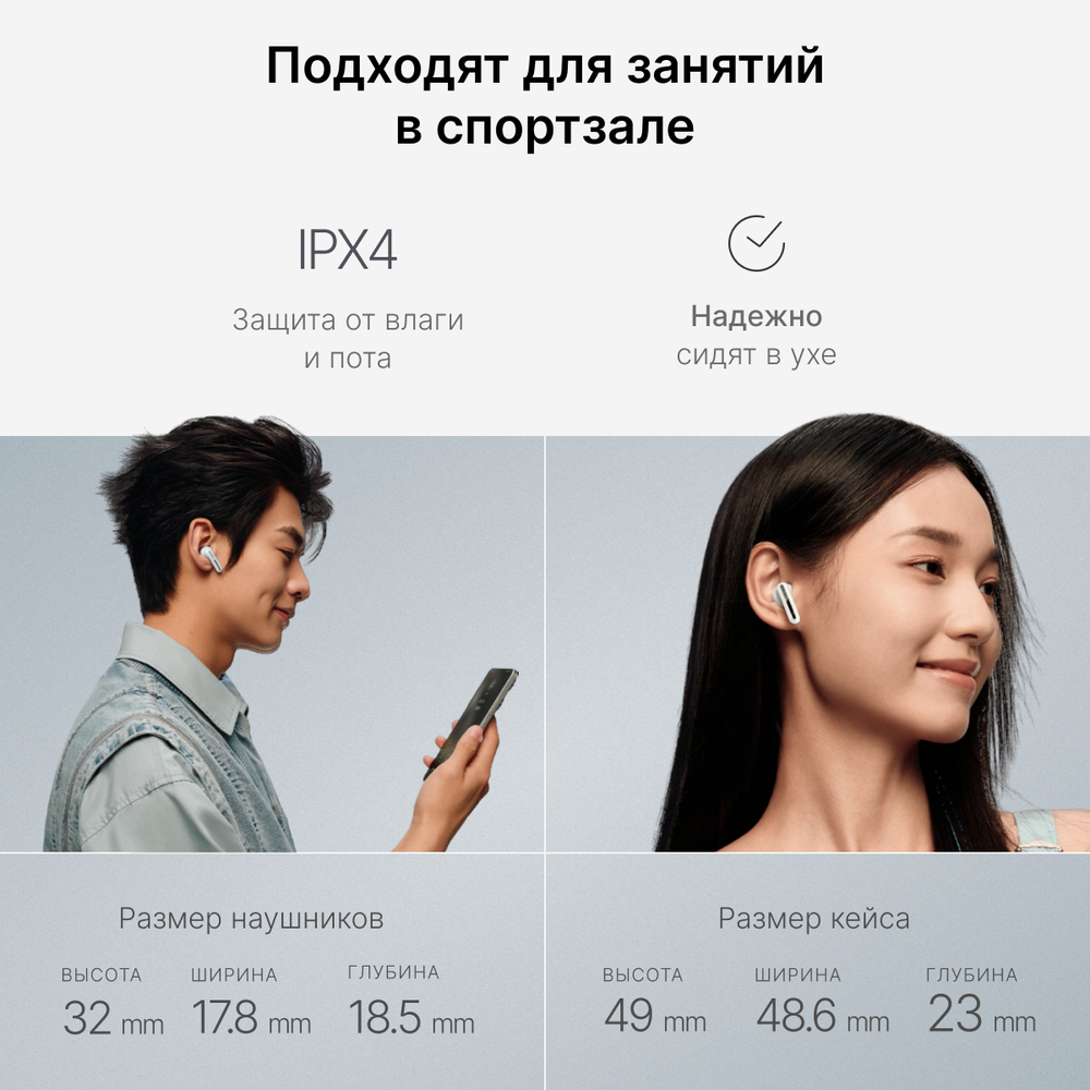 Беспроводные наушники Xiaomi Redmi Buds 6 Active White M2344E1 (BHR8391GL)