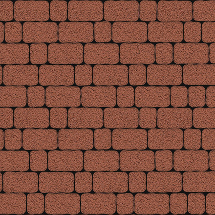 Тротуарная плитка Арена - Гранит Красный, комплект из 2 видов плит