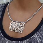 Серебряное колье с жемчугом Dorkhaneh 90220325 Иран