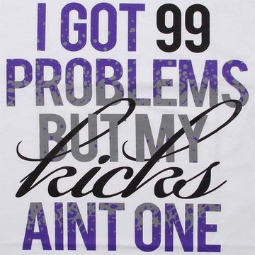 Футболка Sneaktip 99 Problems Splash purple белая с фиолетовым