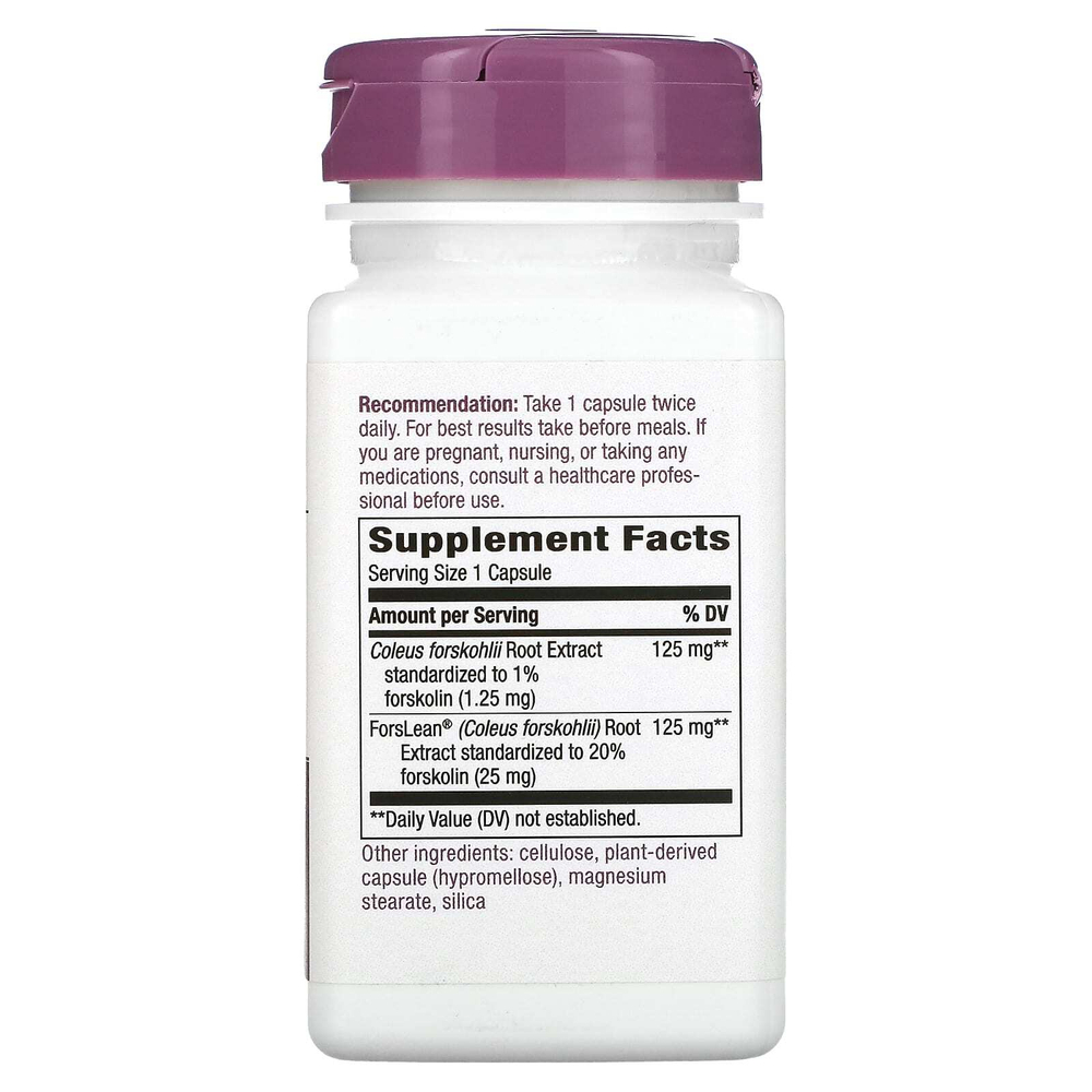 Nature's Way, Колеус форсколии, 125 мг, 60 веганских капсул