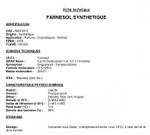 FARNESOL SYNTHETIQUE / ФАРНЕЗОЛ СИТЕТИЧЕСКИЙ CAS 4602-84-0