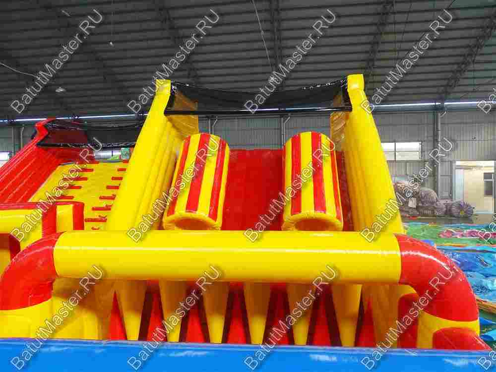 Надувная спортивная полоса препятствий "Бастион" 25*10*5 м