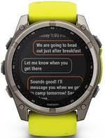 Смарт-часы Garmin Fenix 8 Solar 51 мм Sapphire Titanium, желтый с графитовым браслет, 010-02907-21