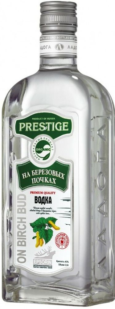 Водка Престиж На березовых почках 0,5л 40%