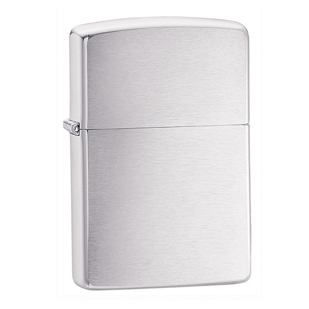 Набор Zippo (зажигалка Zippo 200 Brushed Chrome и газовый вставной блок с двойным пламенем)