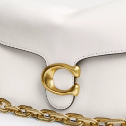COACH СУМКА ЧЕРЕЗ ПЛЕЧО TABBY CHAIN, БЕЛЫЙ