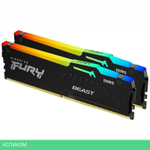 Оперативная память Kingston Fury Beast Black RGB 2x32GB DDR5 (KF552C40BBAK2-64)
