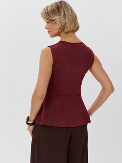 Вечерний топ-блузка с баской