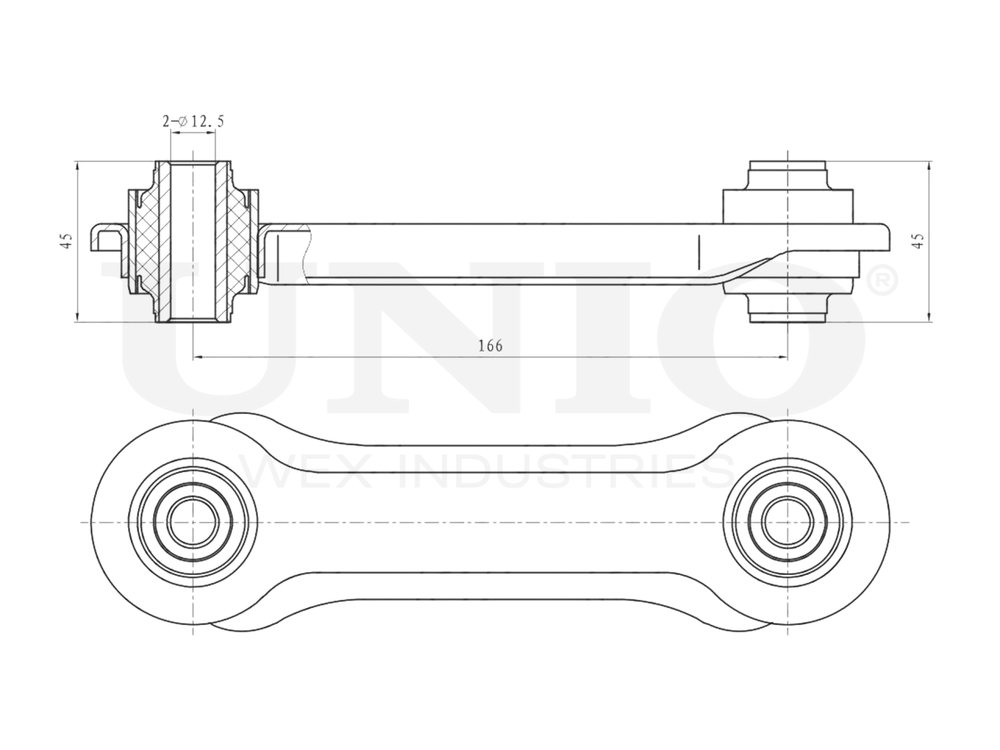 Рычаг подвески поперечный задний нижний UNIO SSP-40120
