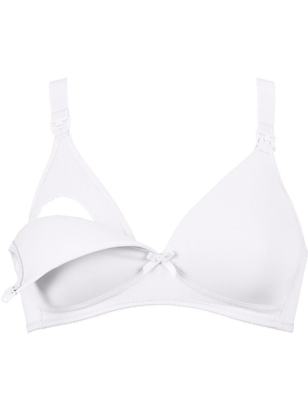 Гладкий бюстгальтер для кормления с отстегивающимися чашечками (Размер: 75B) (Цвет: грязно-синий)