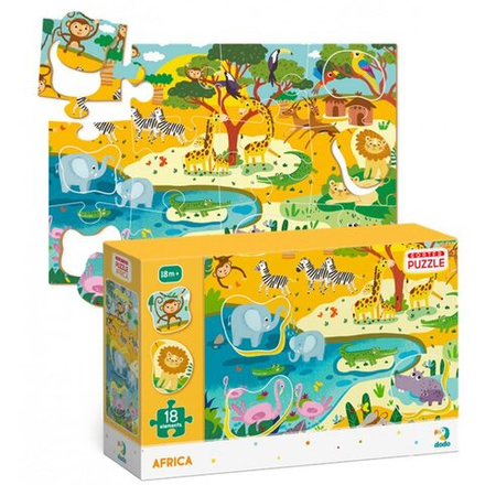 Додо - Сортировщик пазлов Африка 18 шт. 300159