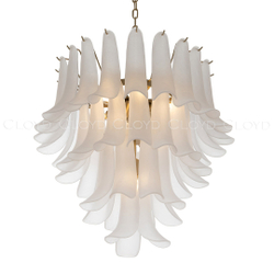 Люстра Cloyd AZORES-A C10 / Ø65 см - латунь светл. - белое матовое стекло (арт.11651)