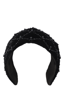 Полушляпка из бархата в сетку