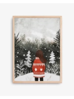 Новогодний декор 50х70 см постер интерьерный