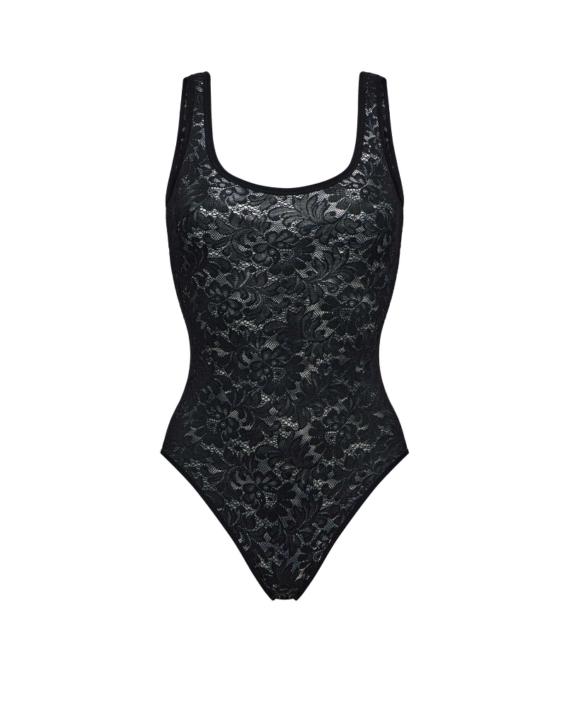 боди Openwork черное