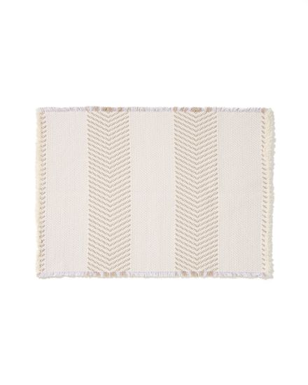 Коврик для ванной Bina из 100% хлопкового жаккарда цвета экрю 50 x 70 см