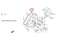 11395-KGH-900. 11395-KGH-901. GASKET, L. COVER. Honda