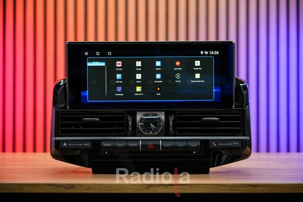 Магнитола для Toyota Land Cruiser 200 2015-2021 с JBL и 360 - Radiola RDL-LC200-16-LCD монитор 12.3" на Android 13, 8/128Гб, CarPlay, 4G SIM-слот