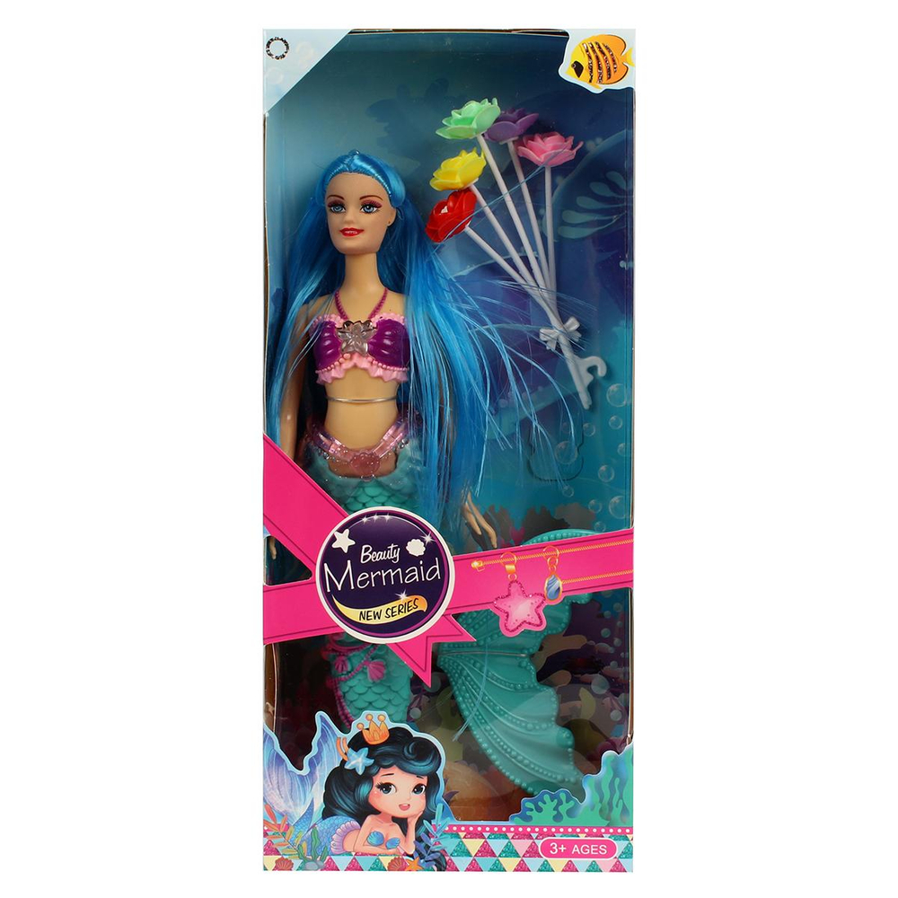 Кукла тип Модница Русалка с аксессуарами, коробка 6818-22