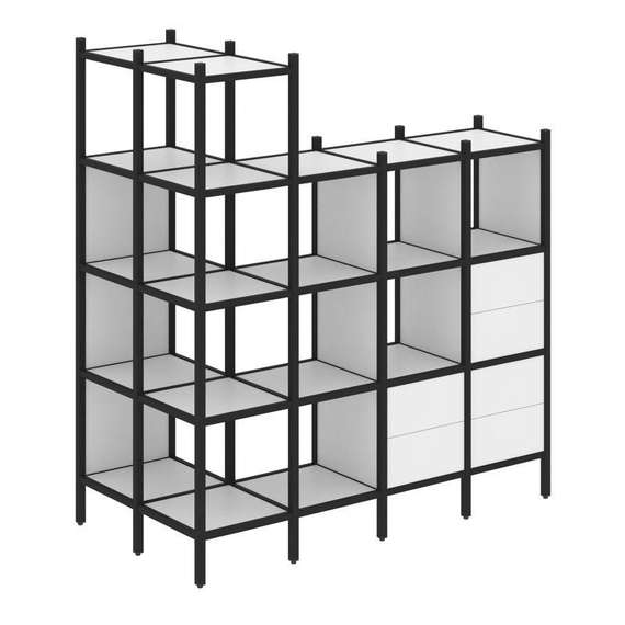 Лофт Угловой внешний стеллаж наборный VR.L-57  862*1694*1869