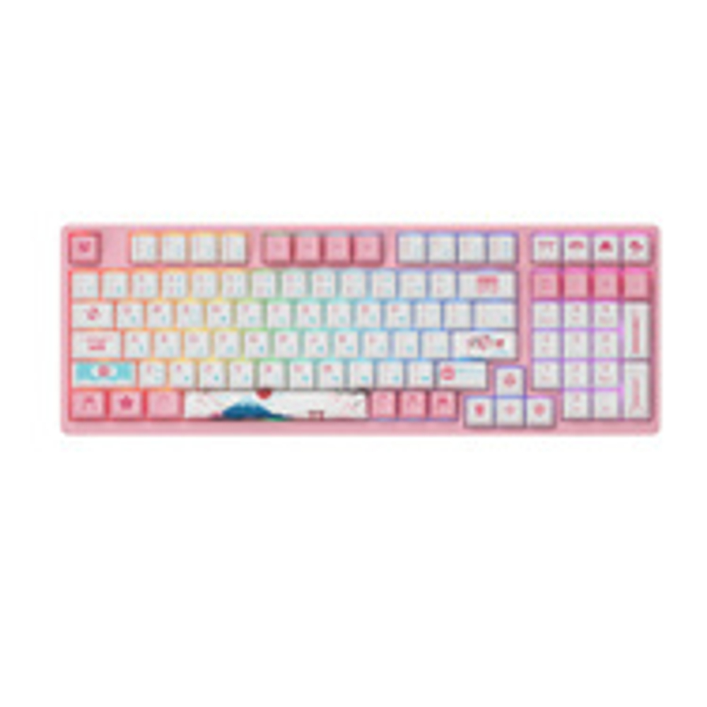 AKKO 3098B  World Tour Tokyo 3 Modes RGB Hot Swap V3 Cream Yellow Switch,ASA profile keycap