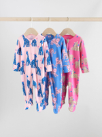 Комбинезон / Cлип для малышей Next F73-213, 3 шт., Розовый, Голубой