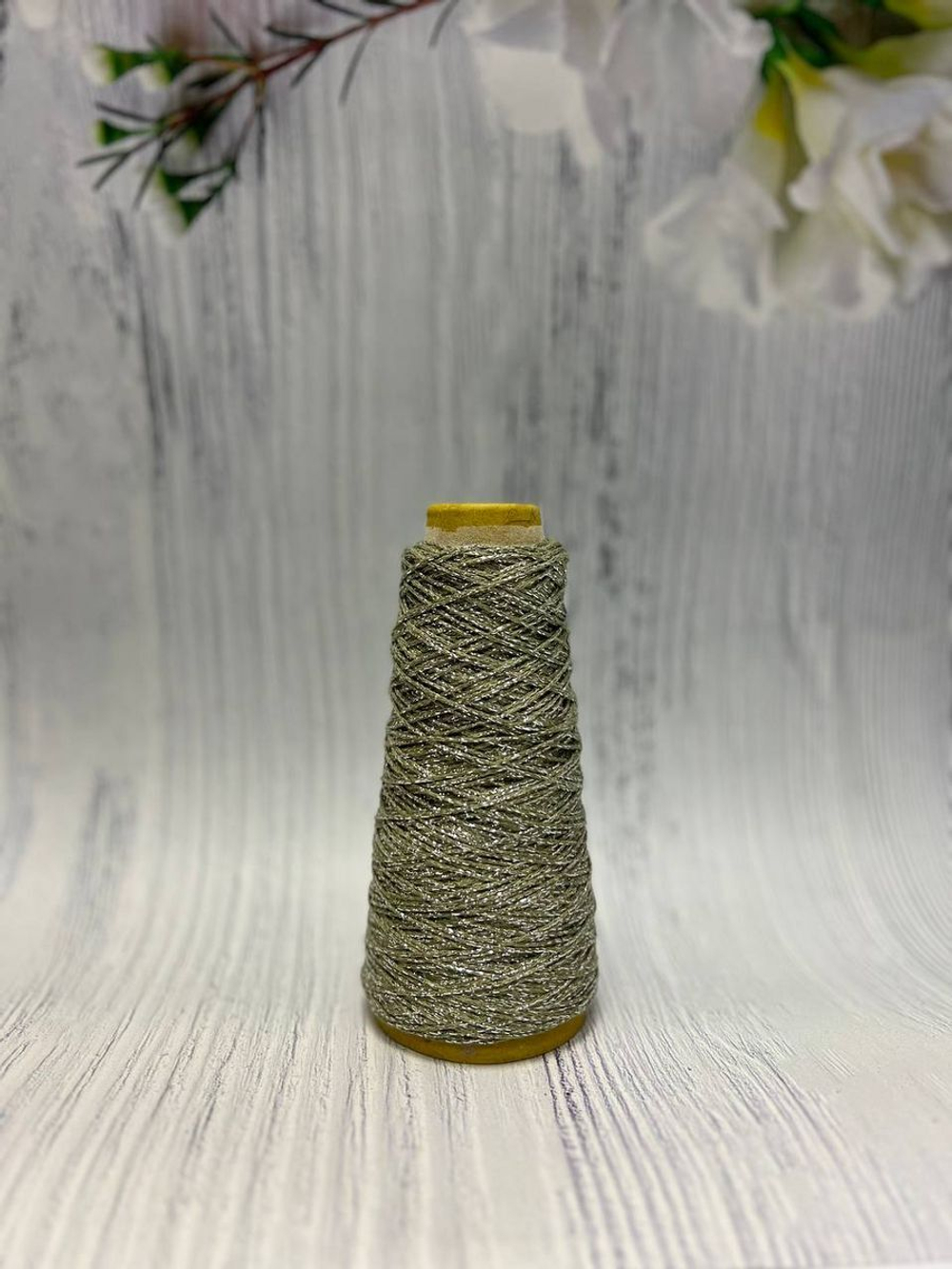 Пряжа хлопковая с люрексом