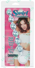 Анальная цепочка SWIRL голубого цвета