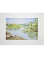 Картина авторская акварельная в паспарту 30х40 см на стену для интерьера "Майская Желча"