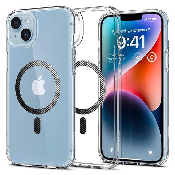 Чехол Spigen Ultra Hybrid MagFit для iPhone 14 Plus (ACS04904) Carbon Fiber