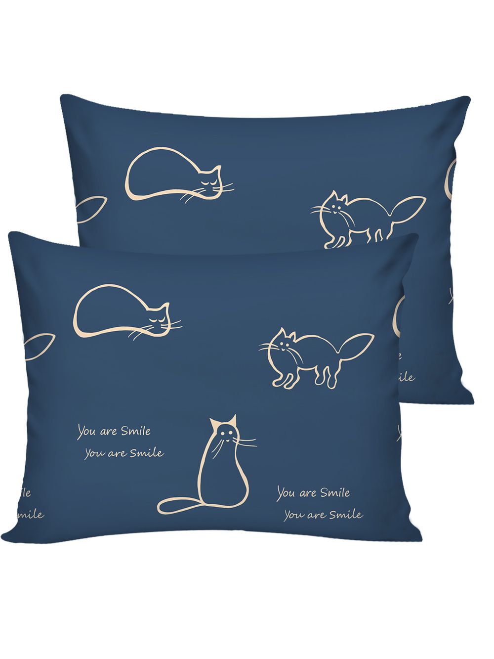 Постельное белье перкаль Сказка "Котики" 2-спальное Наволочка 50х70 см 2 шт Простынь на резинке 160x200 см Пододеяльник 175x215 см