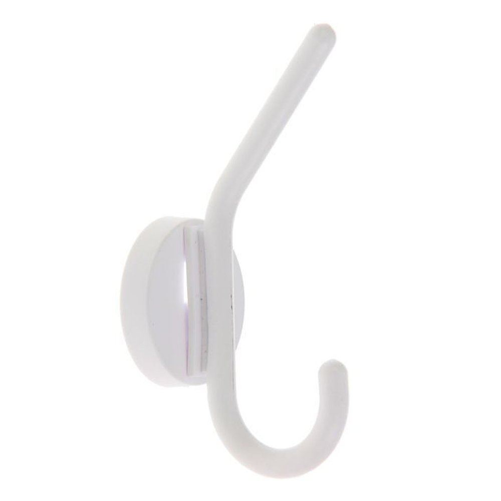 ВЕШАЛКА 1-КРЮЧКОВАЯ СНЕЖНО-БЕЛАЯ. ПЛАСТ