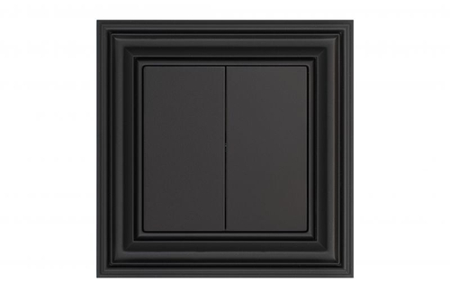 Выключатель для жалюзи матовый черный LIREGUS RETRO