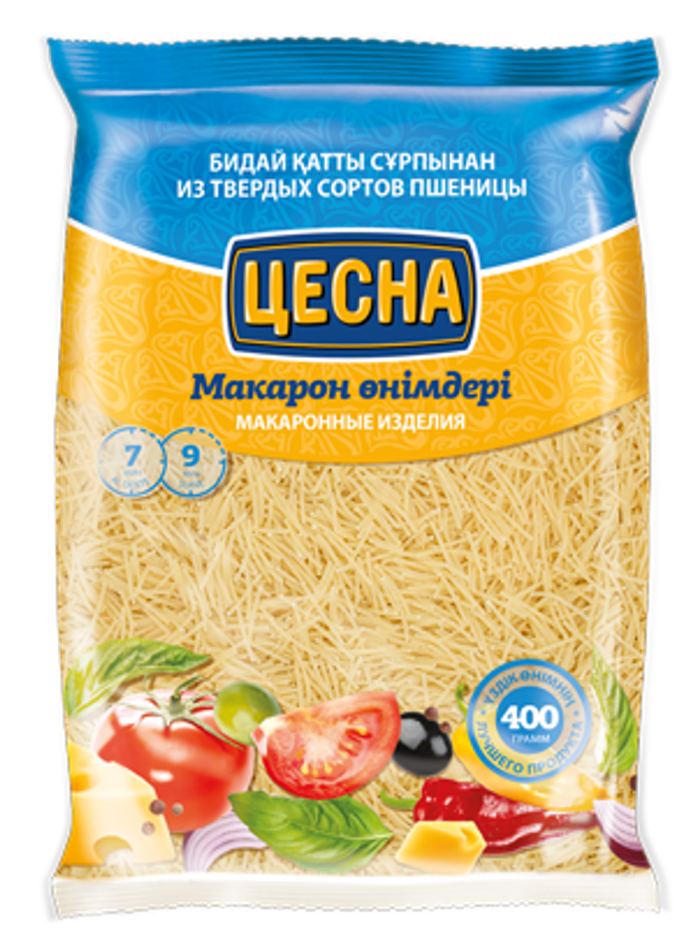 Макароны ЦЕСНА GOLD Паутинка 400гр