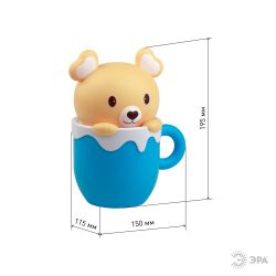 Ночник - светильник светодиодный ЭРА NLED-401-0.5W-BU аккумуляторный синий | Ночники