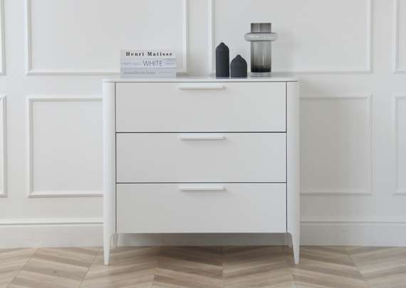 Комод Type 3 ящика ширина 90 см (белый)