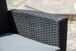 "Вашингтон" лаунж-зона из искусственного ротанга на 4 персоны, цвет черный