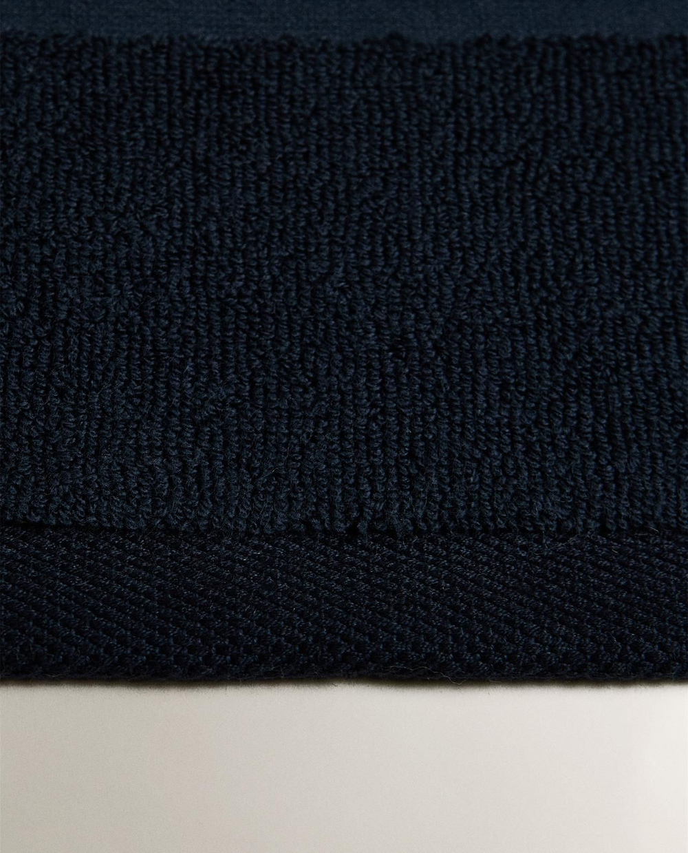 Zara Home - Нескользящий коврик для ванной из хлопка, синий, 55x80 см