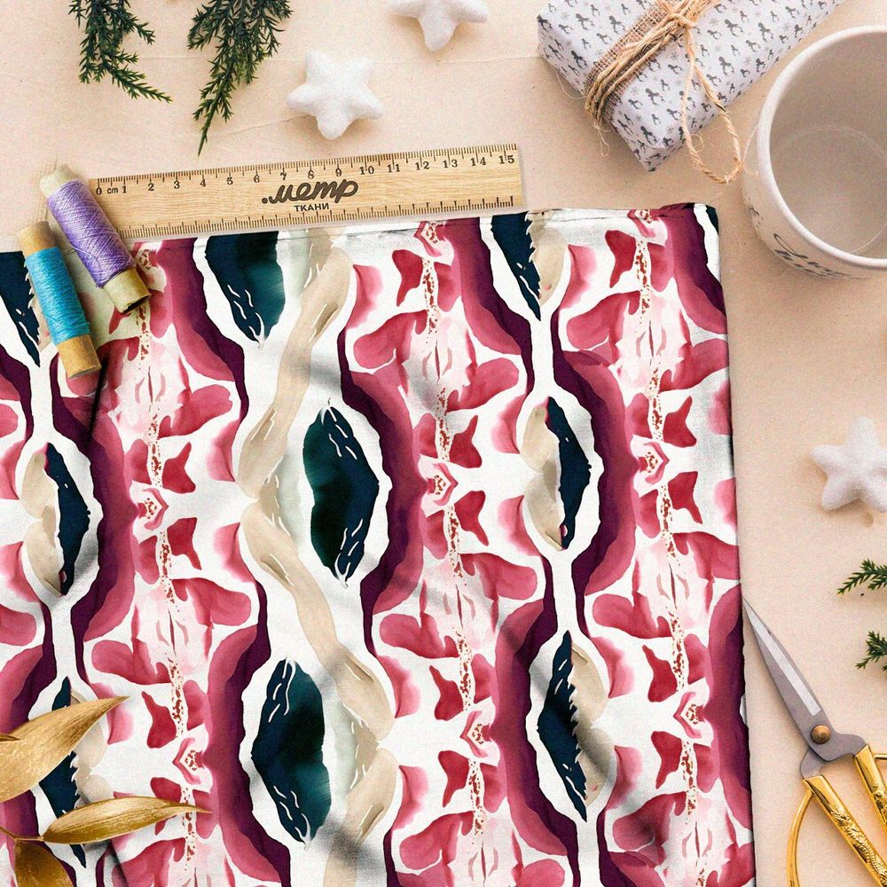 Ткань Барби абстрактные орнаменты