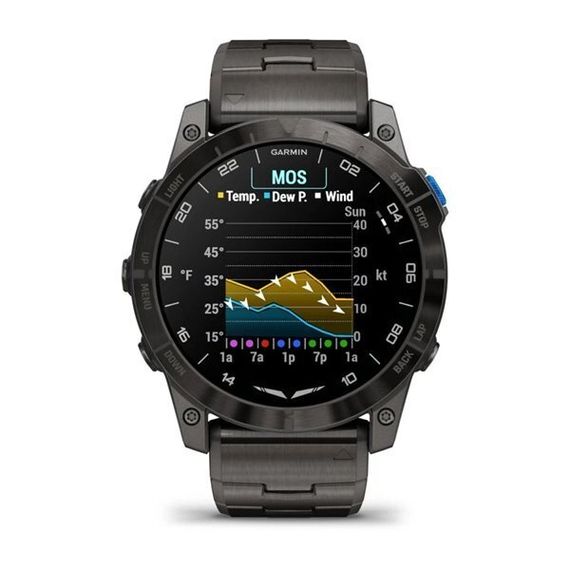 Умные авиационные часы Garmin D2™ Mach 1 Pro с титановым браслетом