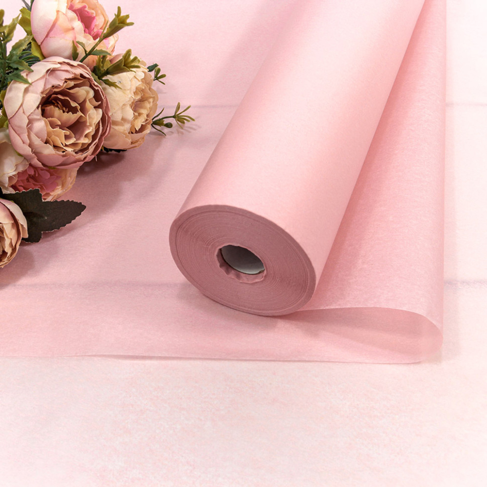 Бумага В рулоне "Тишью" 50 см х 120 м (Розовый)